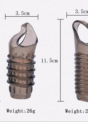 Силиконовая насадка на пенис 3