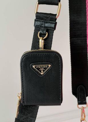 Женская сумка prada leather black4 фото