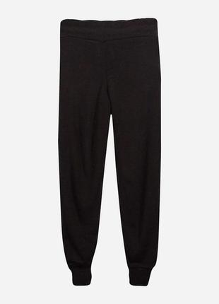 Черные джогеры трикотажные вязаные штаны с карманами батал плюс сайз бренд - boohoo xl-xxxl3 фото