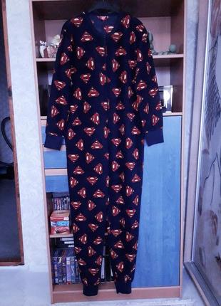 Крутая пижама, 46-48-50???, флис,  superman by dc comics.3 фото