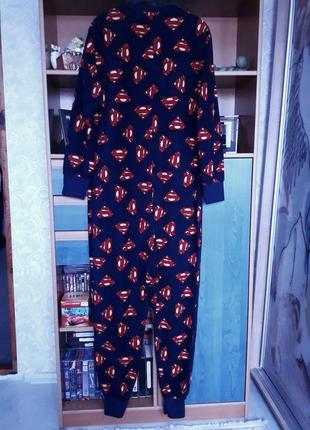 Крутая пижама, 46-48-50???, флис,  superman by dc comics.4 фото