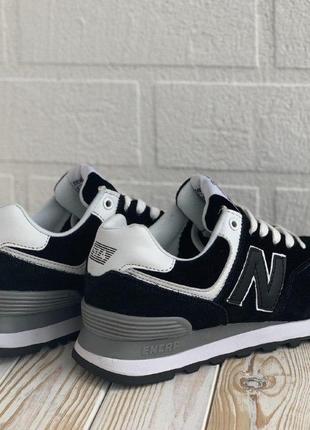 Кроссовки new balance 574 черные black4 фото