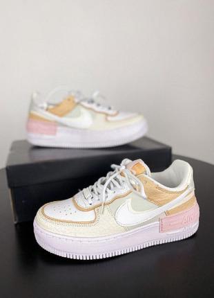 Кросівки nike air force 1 shadow white brown grey кеди найк аір форс