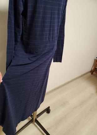 Шикарное брендовое трикотажное коттоновое платье длинный рукав8 фото