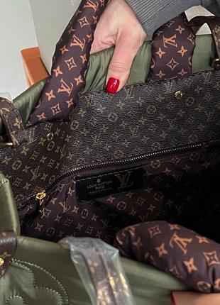 Молодіжна сумка шопер louis vuitton  колір замку формату а4 вмістка з ручками та ремінцем на плече луї вітон7 фото