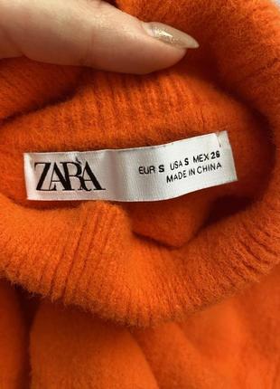 Яркий теплый свитерик оранжевого цвета пушистый свитер р.s9 фото
