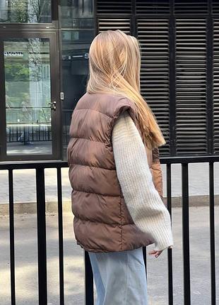 Жилетка оверсайз безрукавка тепла