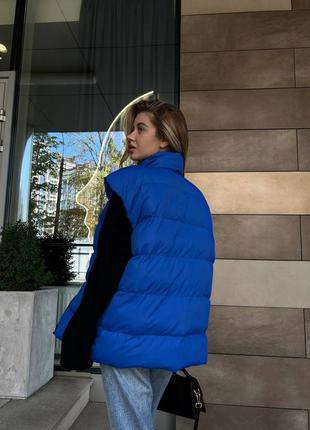 Жилетка оверсайз безрукавка тепла