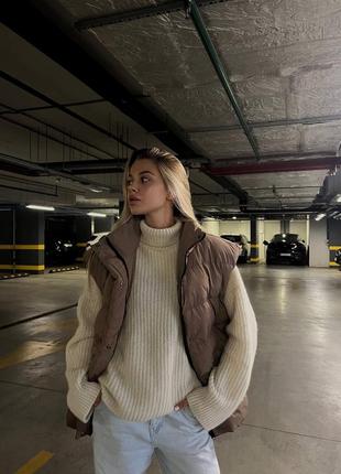 Жилетка оверсайз безрукавка тепла