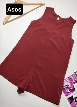 Комбинезон женский шортами короткий бордового цвета от бренда asos xs s1 фото