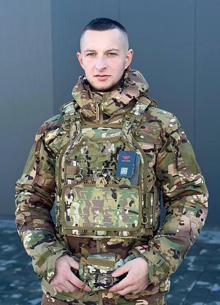 Плитоноска з підсумками камуфляж мультикам yakeda, краща якість, оригінал ua