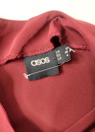 Комбинезон женский шортами короткий бордового цвета от бренда asos xs s3 фото