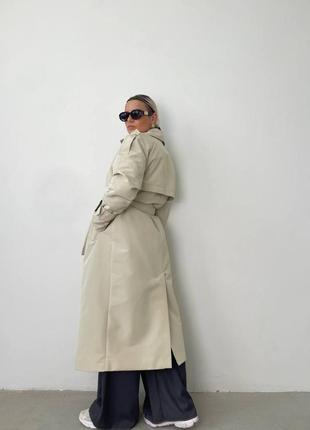 Тренч макси плащ 3