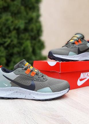 Чоловічі кросівки nike pegasus trail зелені на сірій знижка sale | smb