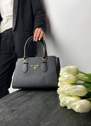 Стильна жіноча сумка michael kors  темно синього коліру на плече чудово підійде на роботу під діловий образ корс2 фото