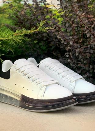 Женские кроссовки alexander mcqueen iii oversized air crystal sole white black