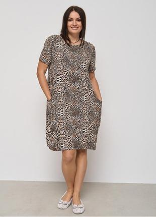 Туніка жіноча з кишенями леопардова 149001 фото
