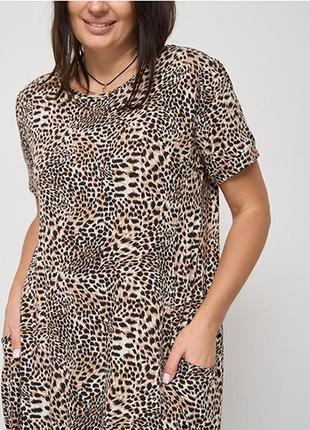 Туника женская с карманами леопардовая 149006 фото