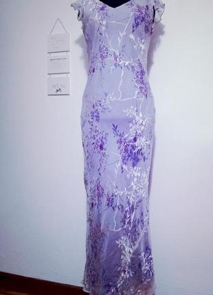 100% шёлк вискоза фирменное винтажное платье из роскошной органзы качество!!!1 фото