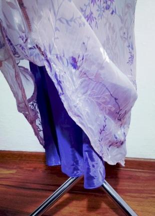 100% шёлк вискоза фирменное винтажное платье из роскошной органзы качество!!!4 фото