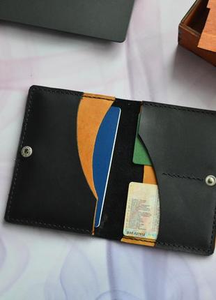 Шкіряна обкладинка на паспорт. документниця з натуральної шкіри. портмоне для автодокументів1 фото