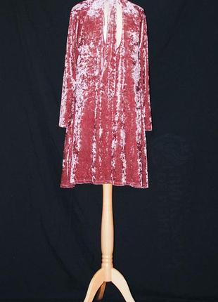 Нове ошатне оксамитове велюрове плаття з рукавом кльош, розкльошене дзвіночком.4 фото
