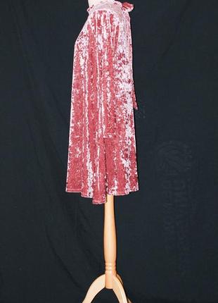Новое нарядное бархатное велюровое платье с рукавом клешное расклешенное колокольчиком.3 фото