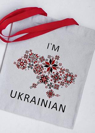 Патриотическая эко сумка шоппер i'm 49ainian