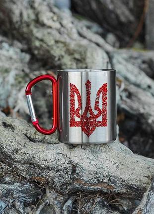 Патриотическая металлическая кружка герб