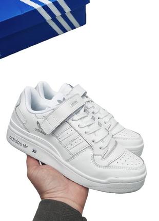 Женские кроссовки adidas forum 84 white белые