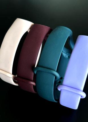 Комплект силіконових ремінців mrk для фітнес браслета xiaomi mi band 3/4 classical colors (чотири ремінці, 17,12,22,18) (mrk2632)