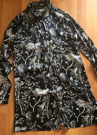 Модное платье рубашка в цветы boohoo 3