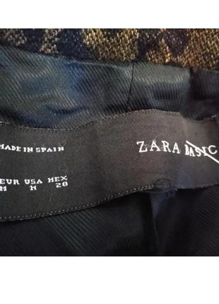 Пальто деми прямое кокон шерсть zara m s леопард анималистичный принт6 фото