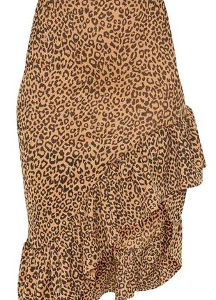 Фирменная роскошная юбка в тигровый принт с воланами супер качество!!!4 фото