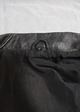 Стильна вінтажна оверсайз куртка косуха із натуральної шкіри8 фото