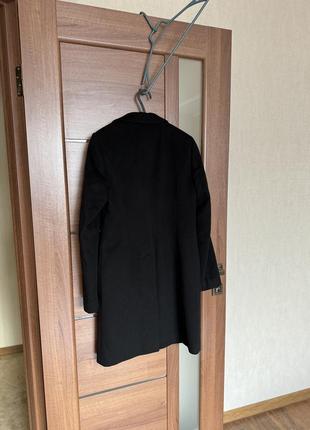 Стильне тепле вовняне пальто класичне чорне італія розмір s 34 colombo windsor плащ4 фото