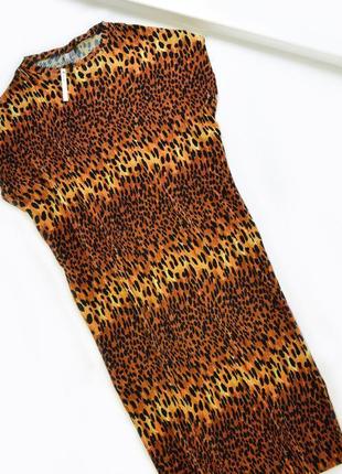 Вільне плаття плісе з леопардовим принтом asos4 фото