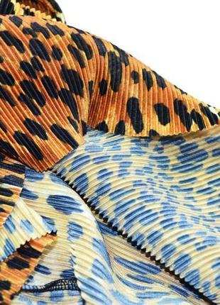 Свободное платье плиссе с леопардовым принтом asos5 фото