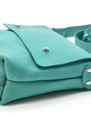 Жіноча невелика сумка через плече tarwa rkl-8077-3md блакитна6 фото