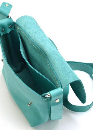 Жіноча невелика сумка через плече tarwa rkl-8077-3md блакитна2 фото