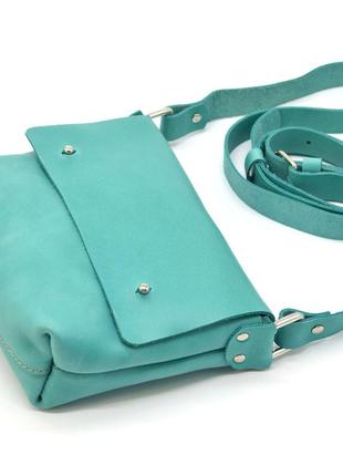 Жіноча невелика сумка через плече tarwa rkl-8077-3md блакитна5 фото