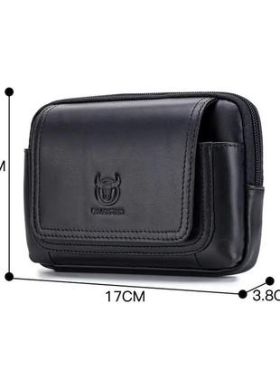 Напоясная сумка-чехол для смартфона t1347a bull из натуральной кожи2 фото