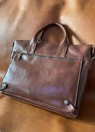 Кожаная мужская сумка цвета хеннесси tarwa gb-7120-3md10 фото