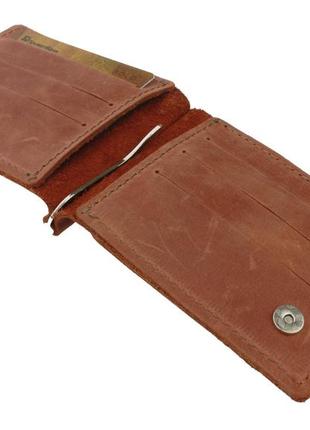 Кошелек мужской кожаный зажим для купюр sullivan m3(5) светло-коричневый