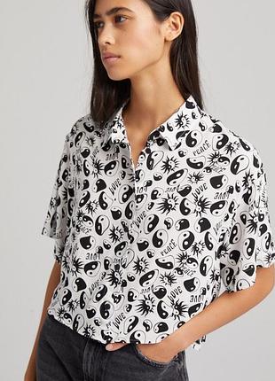 1+1=3 рубашка bershka