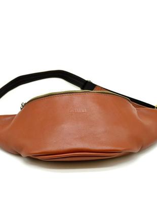 Стильна сумка на пояс бренда tarwa gb-3036-4lx у рудувато-коричневому кольорі2 фото