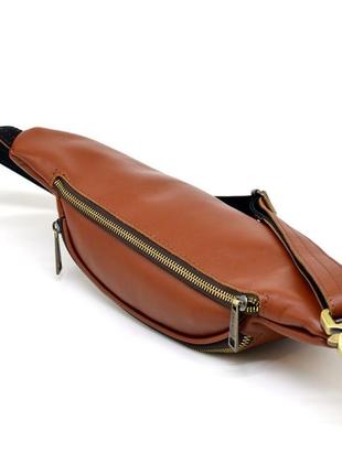 Стильна сумка на пояс бренда tarwa gb-3036-4lx у рудувато-коричневому кольорі4 фото