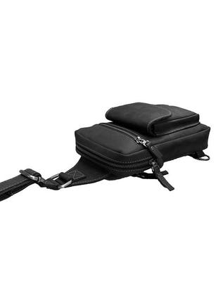 Сумка мужская слинг на плечо бананка sms15(30) черная