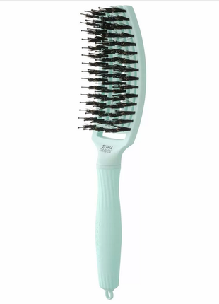 Щетка для волос комбинированная olivia garden finger brush combo medium nineties fizzy mint (green)2 фото