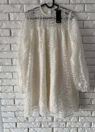 Гарна сукня вільного крою біло-молочна. с 84 фото
